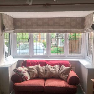 Roman blinds in a living room in Winchester