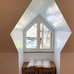 63mm Hardwood Shaped Plantation Shutters Winchester Blinds and Shutters Upham Bishop's Waltham Hampshire 3