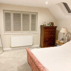 bedroom full height shutters Itchen Abbas Hampshire