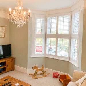 living room tier on tier shutters Eastleigh Hampshire