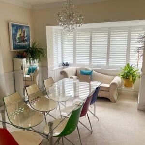 dining room full height plantation shutters in Romsey Hampshire