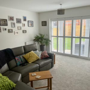 living room full height shutters