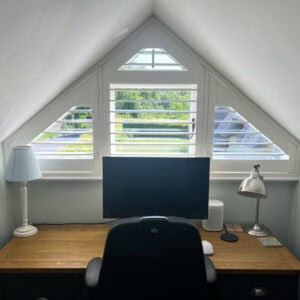 Office shaped shutters Petersfield Hampshire