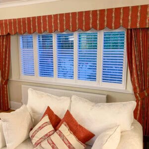 full height shutters to living room in Basingstoke Hampshire