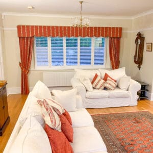 full height shutters to living room to a home in Basingstoke Hampshire