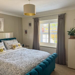full height shutters fitted in bedroom in Hampshire