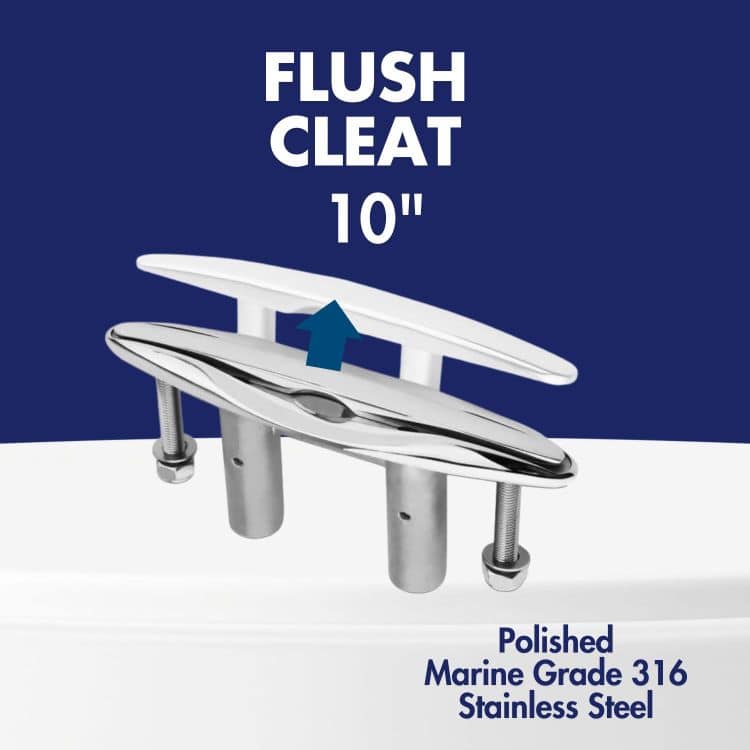 10in Flush Mount Boat Cleat