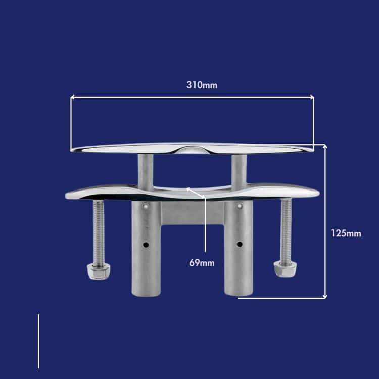 12in Flush Mount Boat Cleat