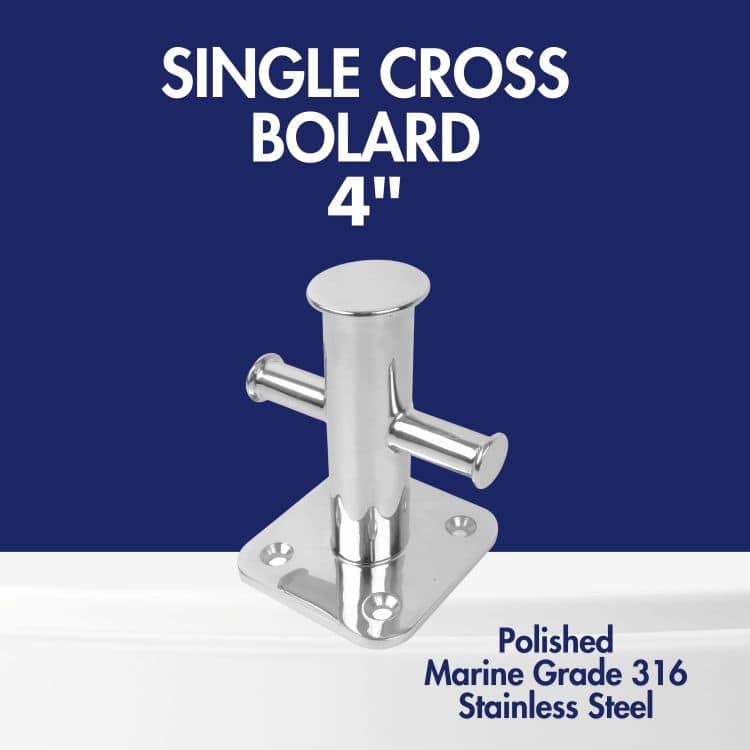 4in Single Cross Bollard