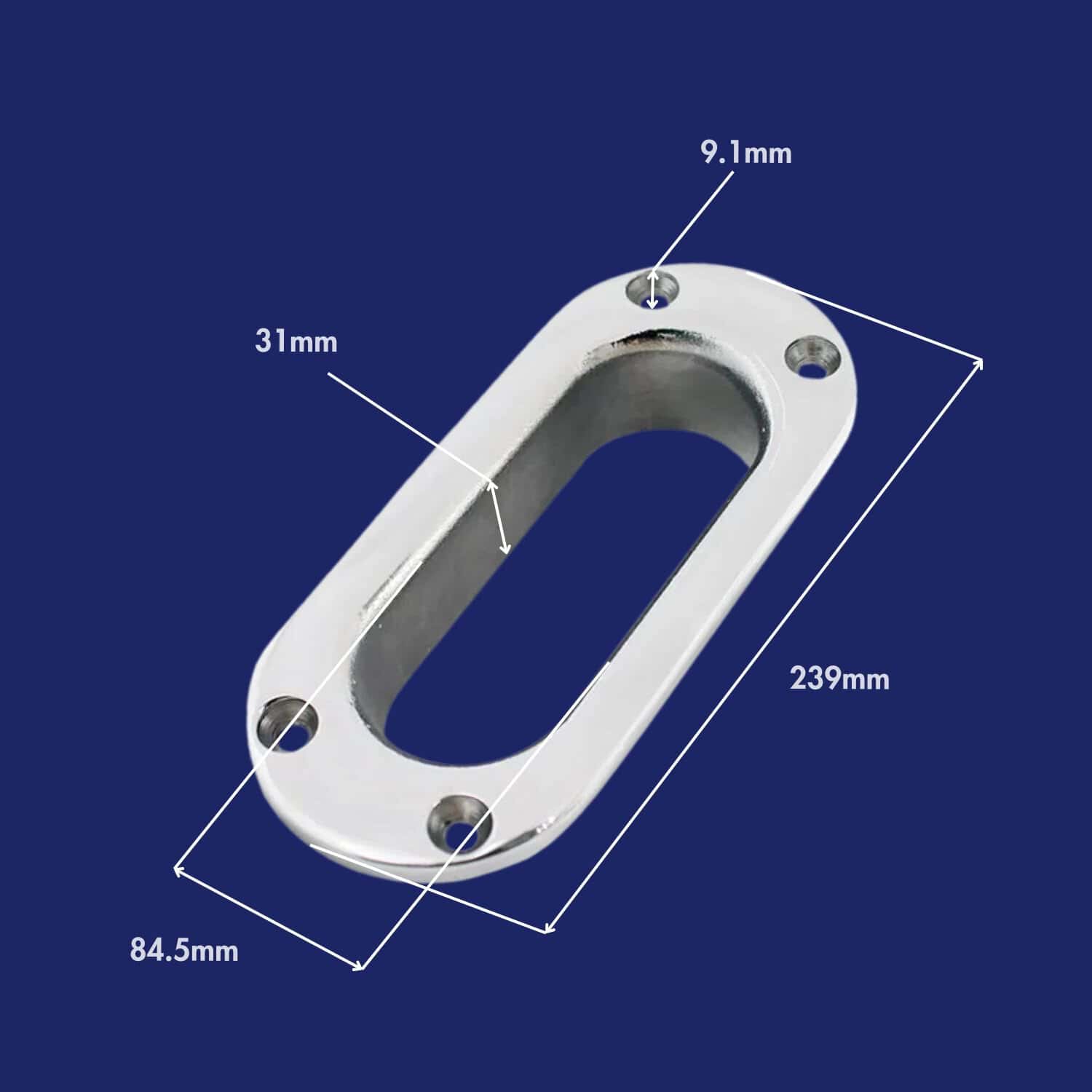 9in Oval Hawse Pipe Marine