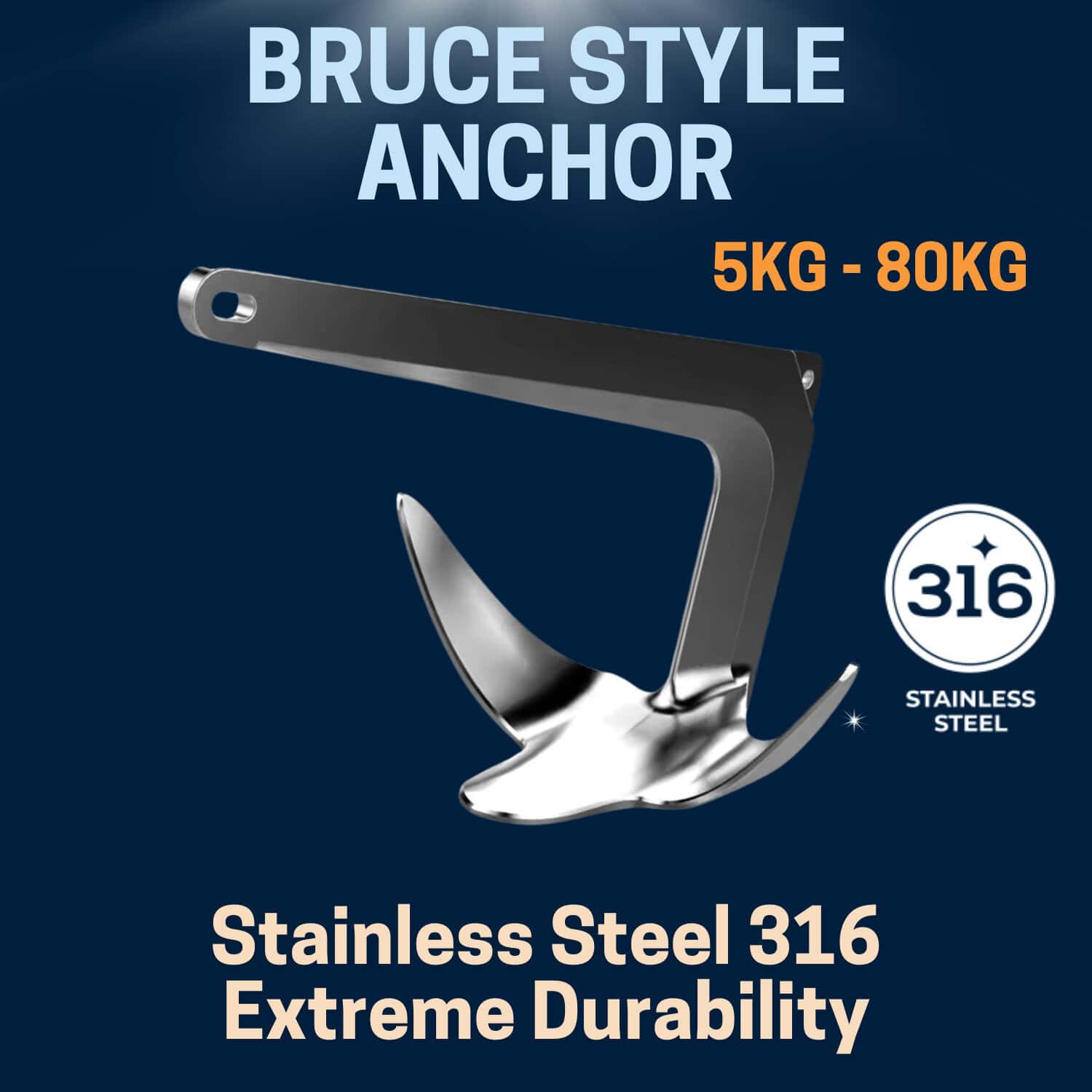 Bruce Anchor 316 Stainless