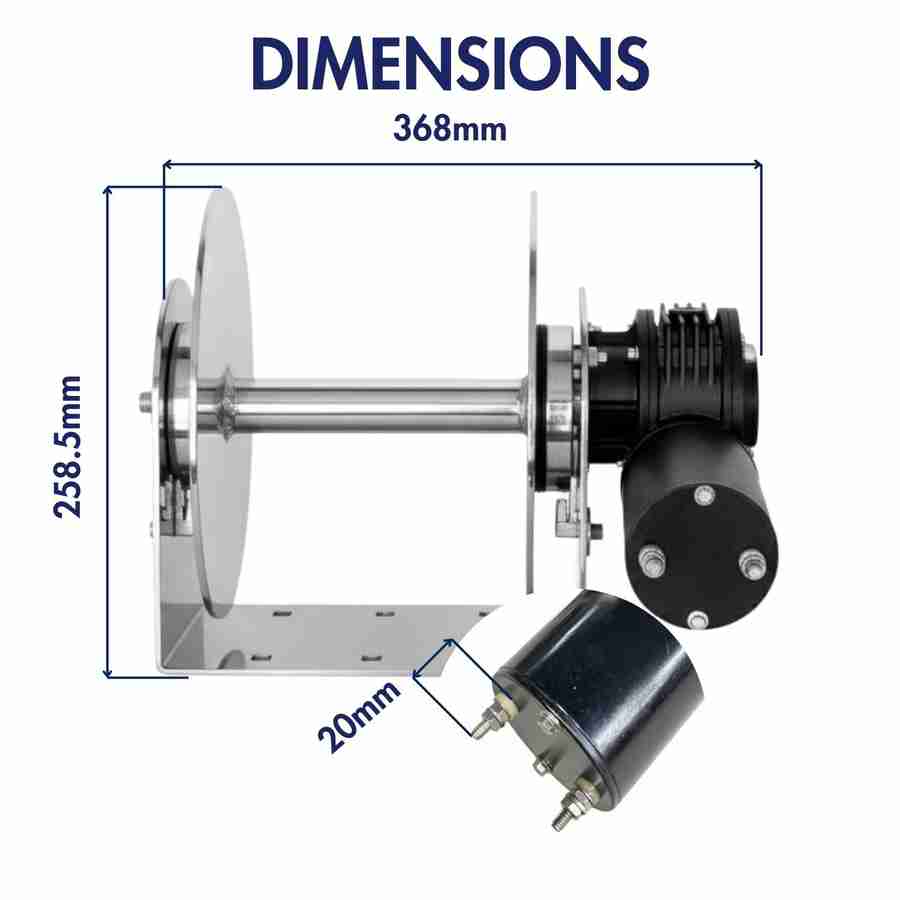 deep sea ff Drum Winch Dimensions