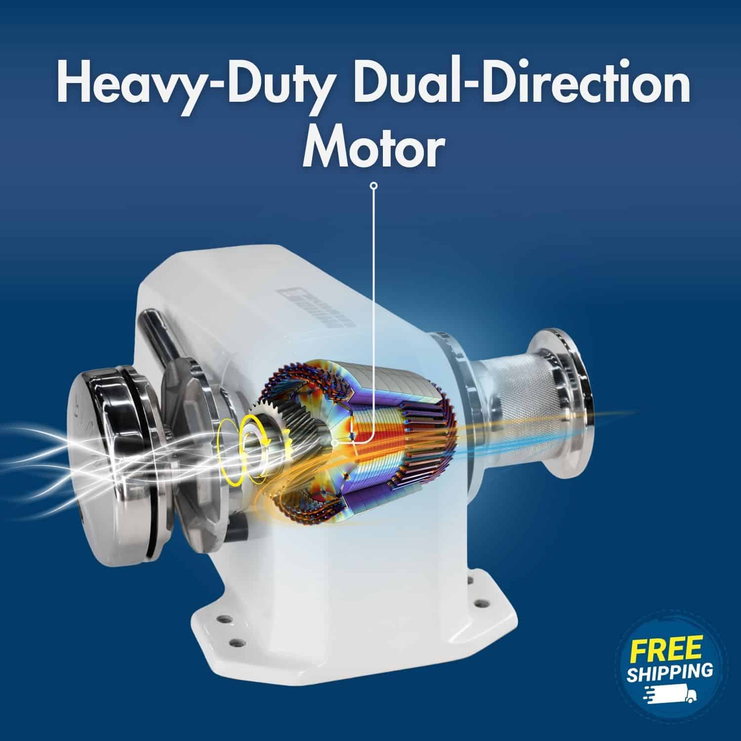 High-performance HR1600 Cougar motor with dual-direction capability for reliable boat anchoring.