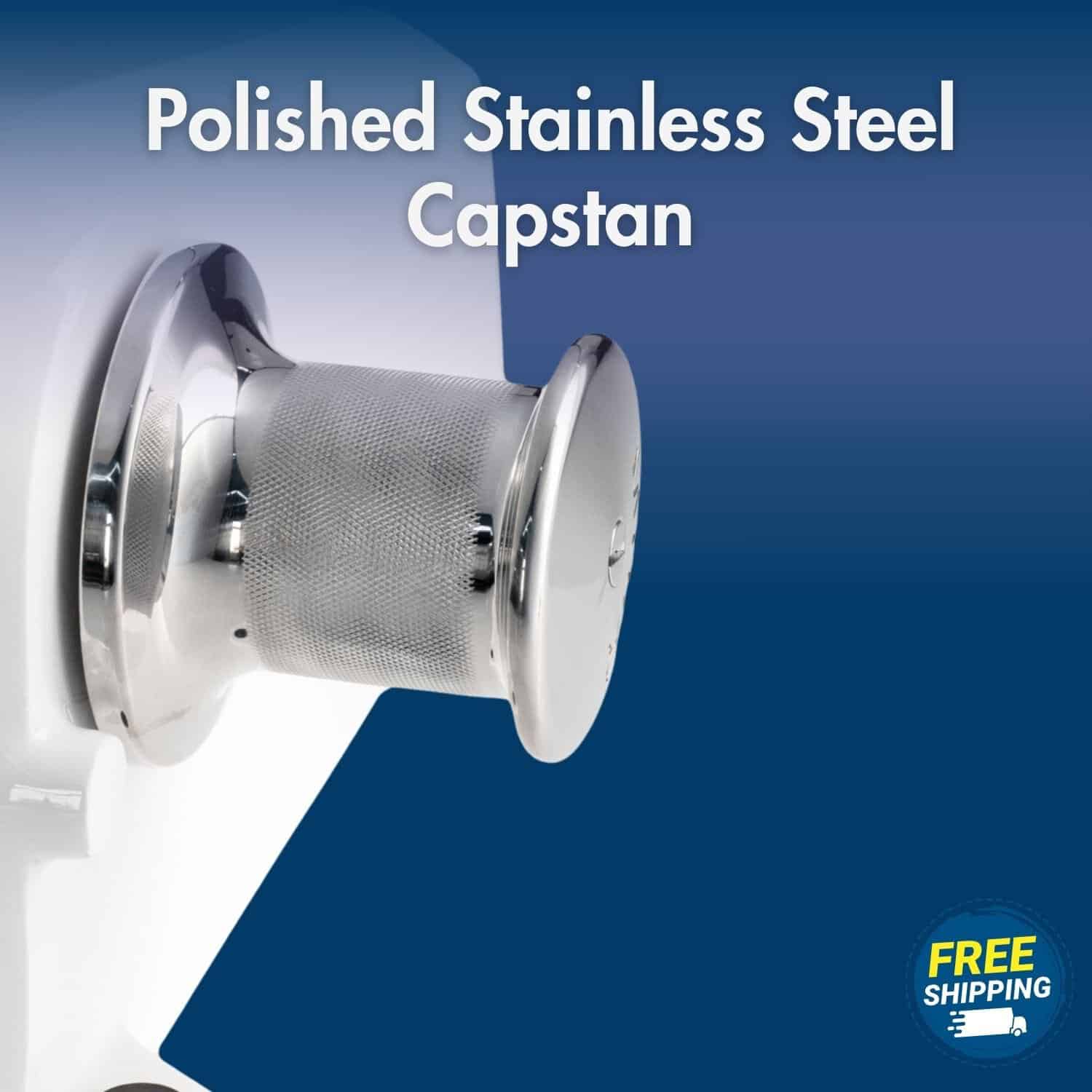 Stainless steel windlass capstan for boat anchoring and mooring. Durable, corrosion-resistant marine.