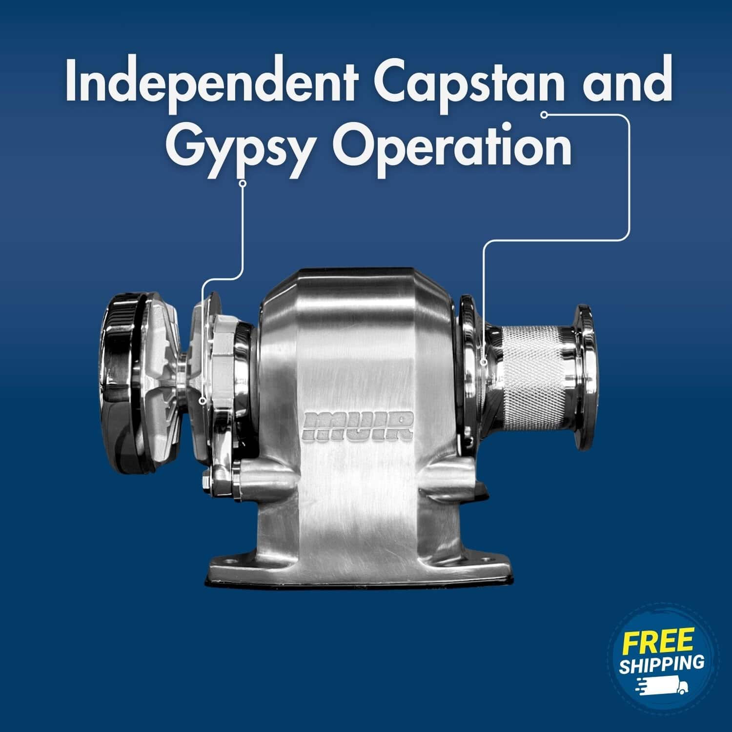 High-quality stainless steel windlass HR1600 for independent gypsy operation. Durable, reliable, per.