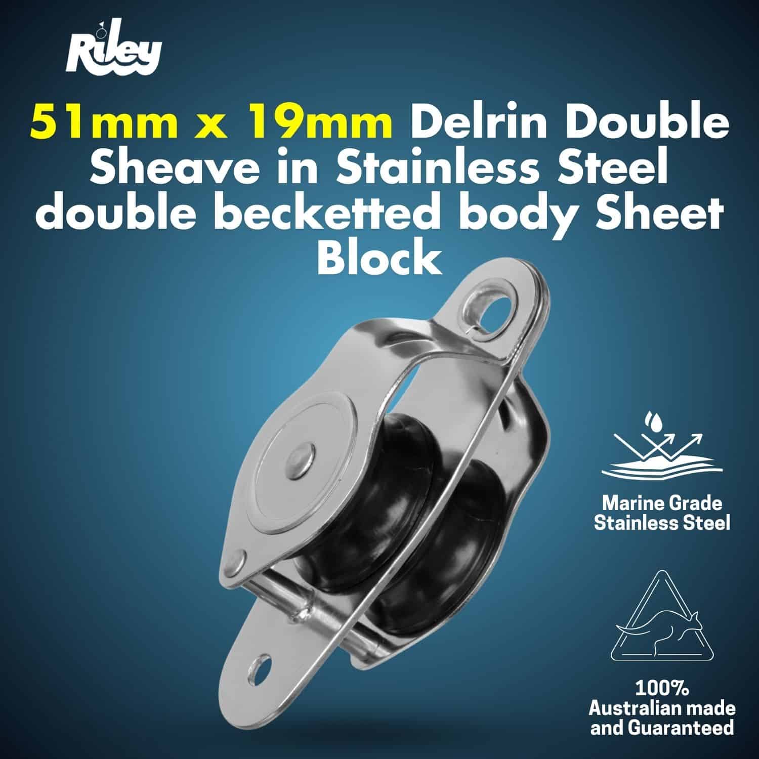 Riley 51mm Delrin Double Sheave