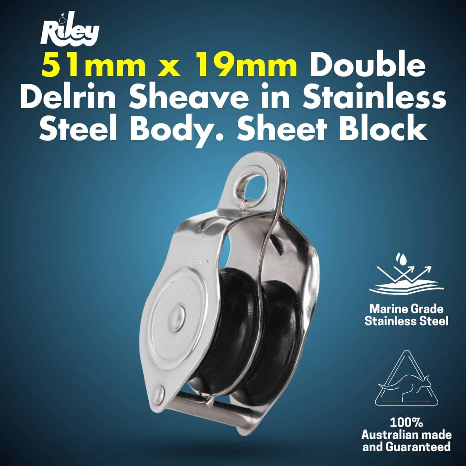 Riley 51mm Double Delrin Sheave