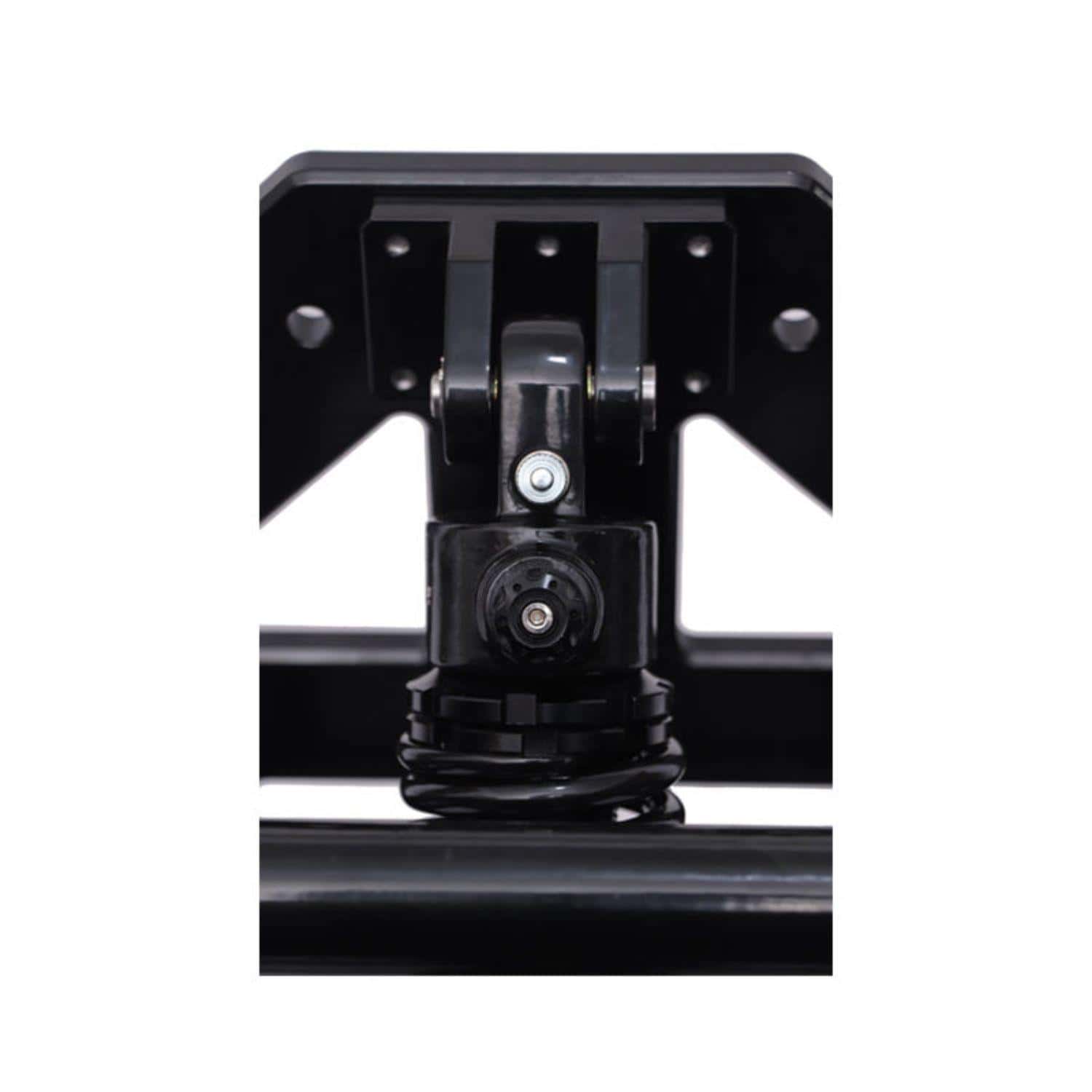 Adjustable boat seat suspension base with shock mitigation for smooth ride.