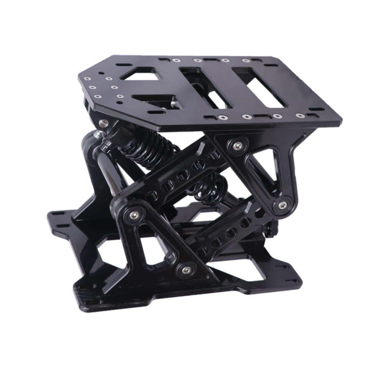 Adjustable boat seat suspension base with shock mitigation for smooth rides.