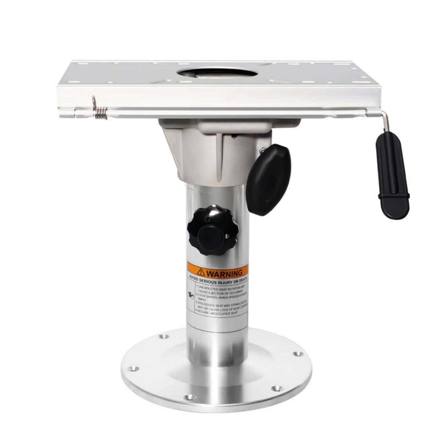 Adjustable boat seat suspension base with shock absorption for smooth rides.