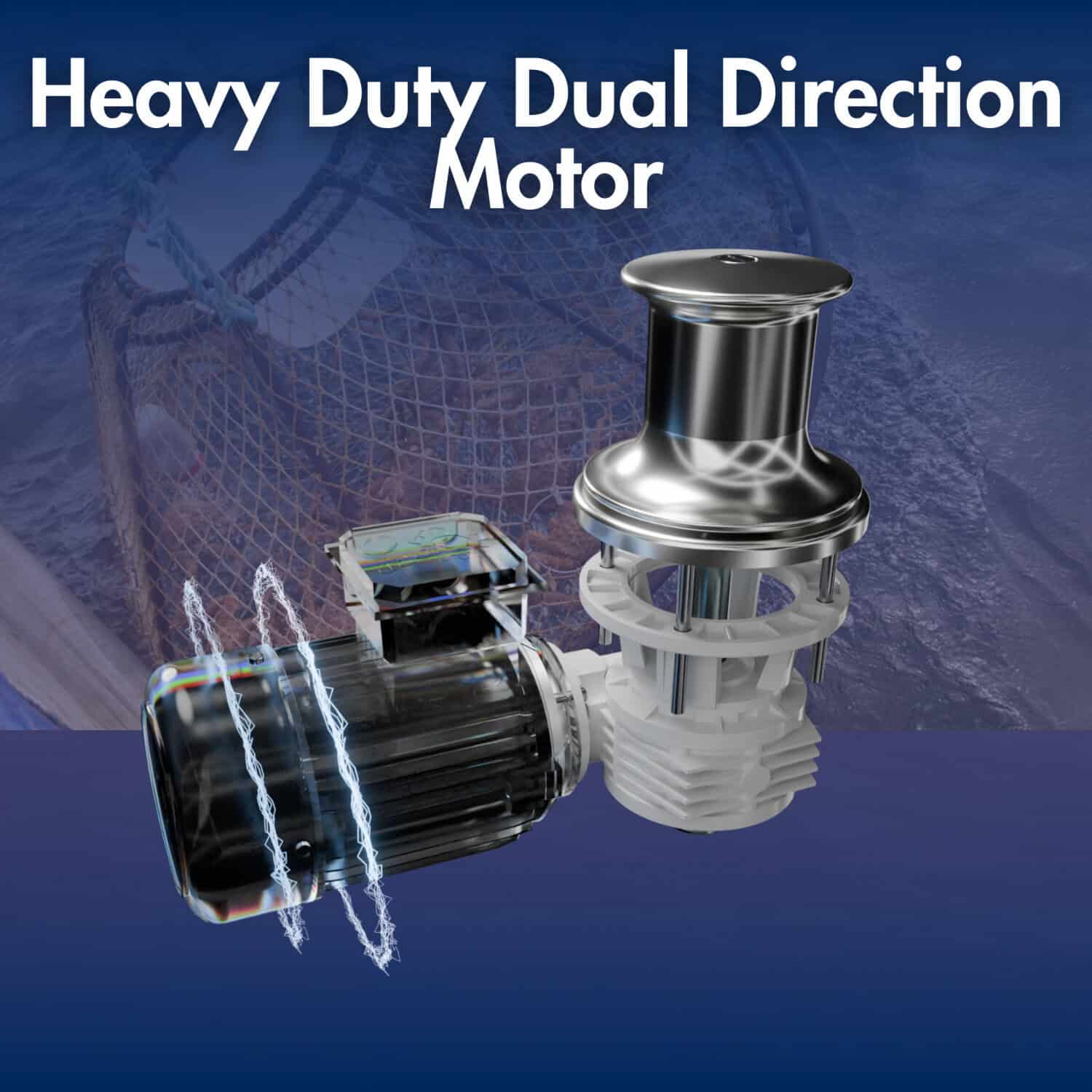Heavy Duty Dual Direction Motor for Windlasses and Marine Equipment.