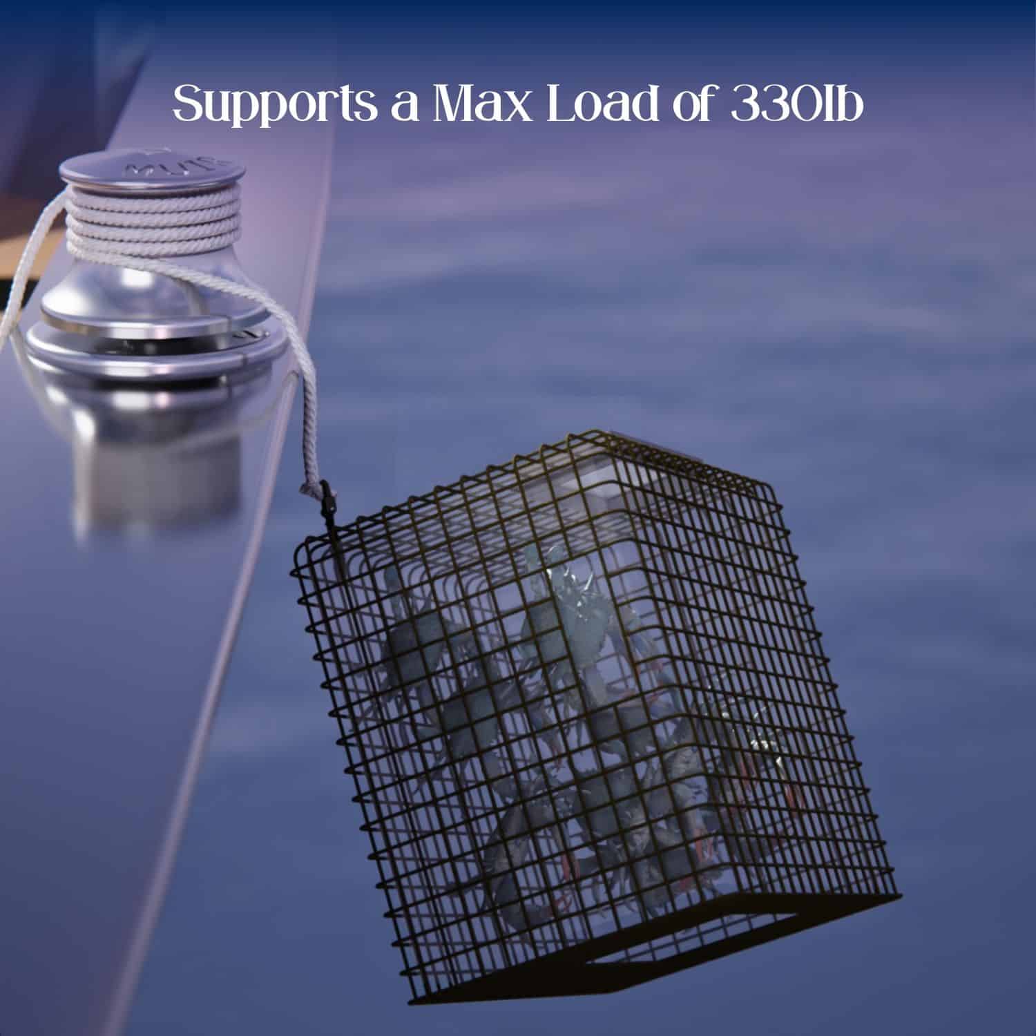 Marine windlass VC 500 supporting up to 330 lb load on a boat.