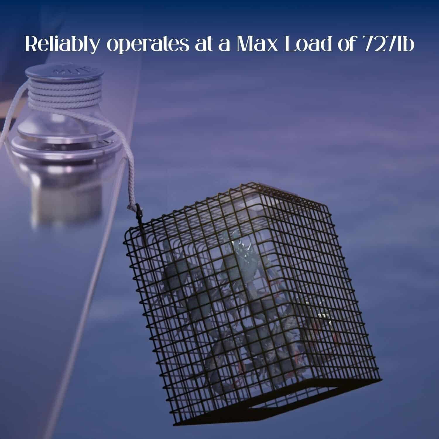 Windlass VC 650 with heavy-duty cage for secure anchor handling.