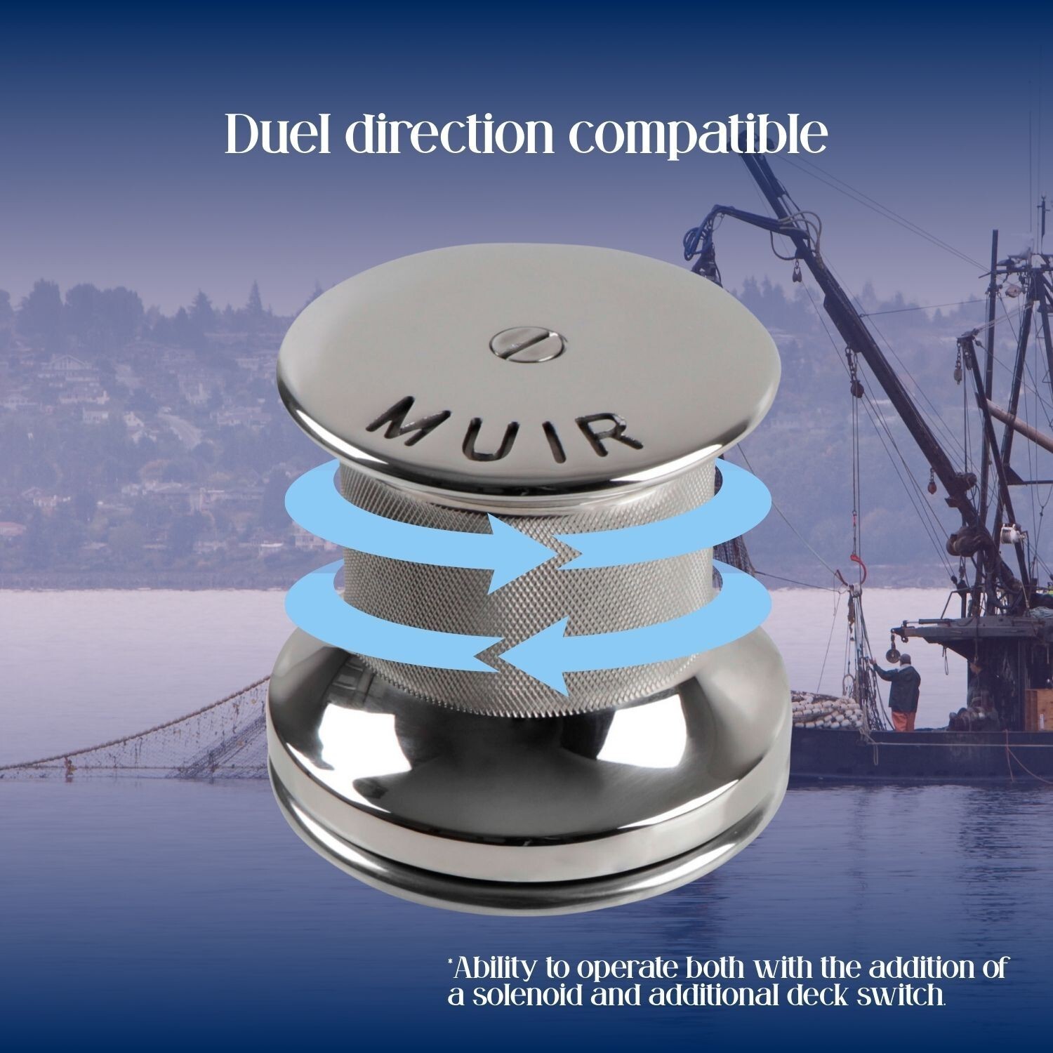Marine windlass VC 650 with duel direction operation for anchoring.