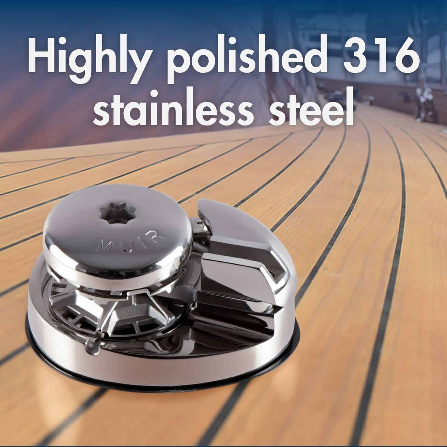 Marine windlass VR600 for boat anchoring, stainless steel construction.