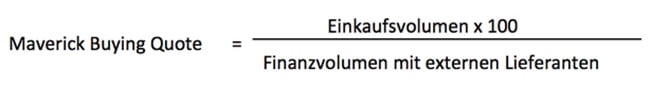 Maverick-Buying Rechnung