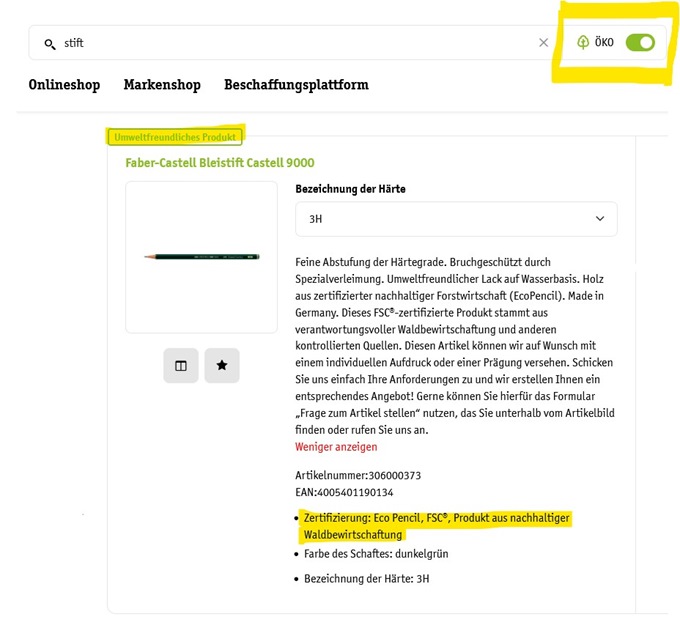 nachhaltige C-Teile