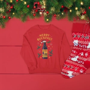 'Merry Buckfast' Christmas Scottish Xmas Sweatshirt