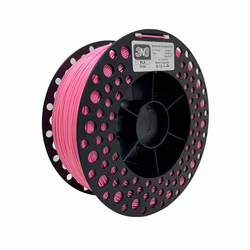 Filamento 3D PLA Rosa de alta calidad para impresión 3D, compatible con impresoras 3D de escritorio.