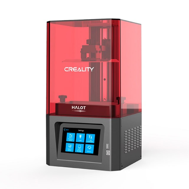 Impresora 3D de resina Creality Halot para modelos precisos y de alta calidad.