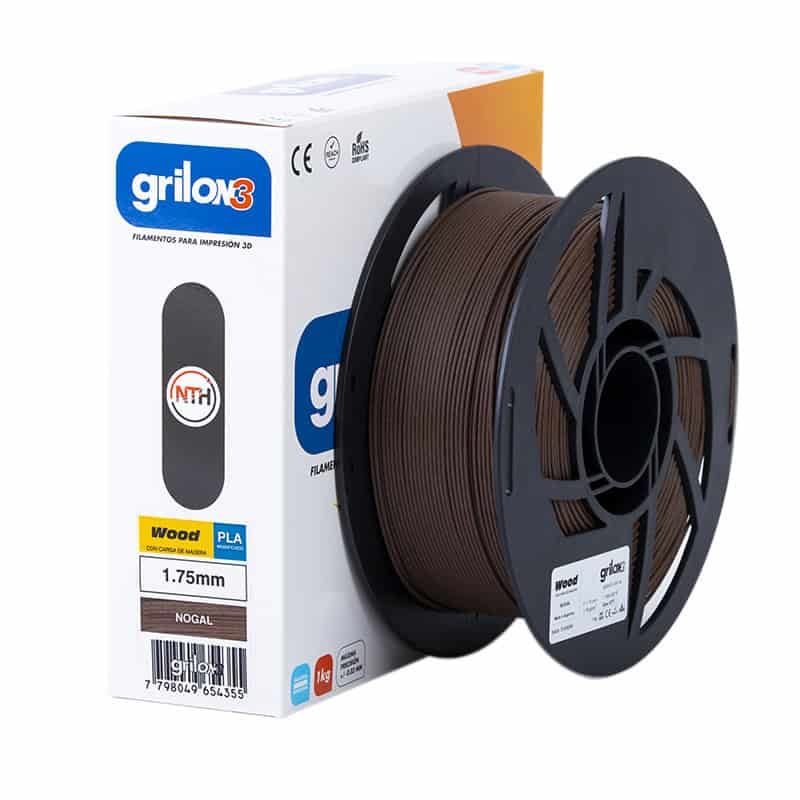 Filamento 3D para impresión en casa, compatible con impresoras 3D de alta calidad, resistente y duradero. Ideal para proyectos en madera, plástico y más, con acabado profesional.