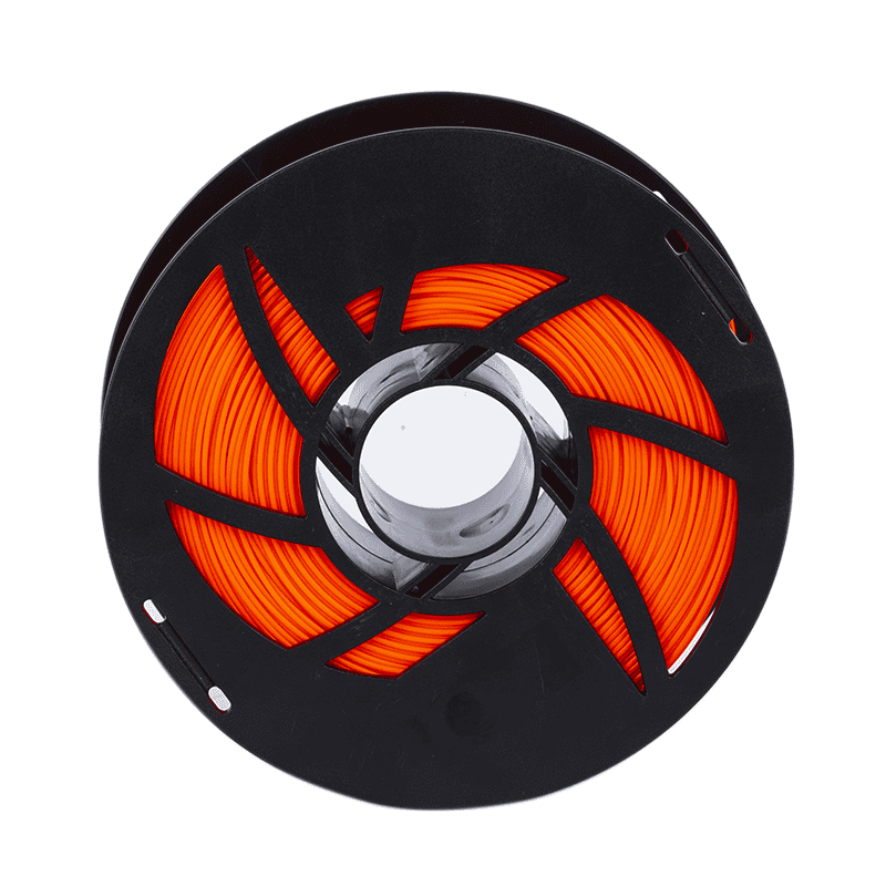 Bobina de filamento 3D PLA naranja para impresora 3D, compatible con diferentes modelos y marcas, ofreciendo calidad y precisión en tus proyectos de impresión 3D.