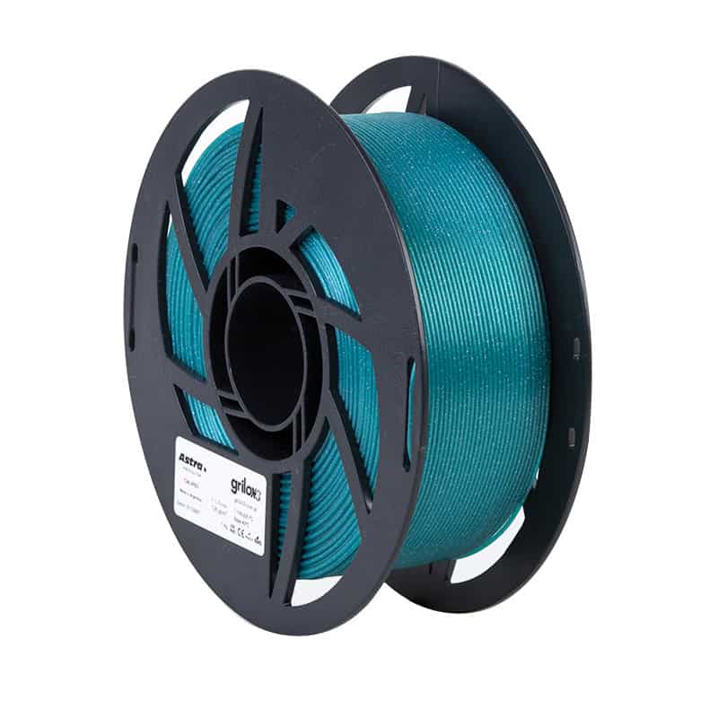 Resistencia de filamento de plástico para impresión 3D en color azul, compatible con impresoras 3D y fabricación digital.