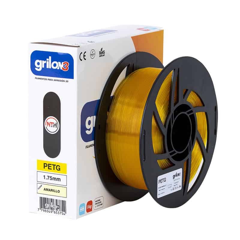 Filamento 3D PETG amarillo para impresión 3D de alta calidad - 3D Casa Bureu Plásticos.