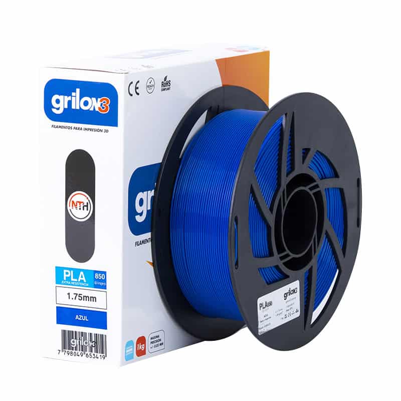 Filamento 3D PLA azul de alta resistencia para impresión 3D grilon3.