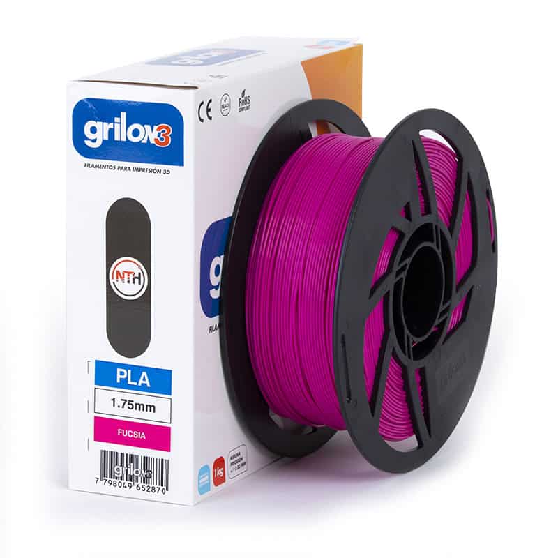 Filamento PLA de 1.75mm color fucsia para impresión 3D - 3D Casa Bureu Plásticos.