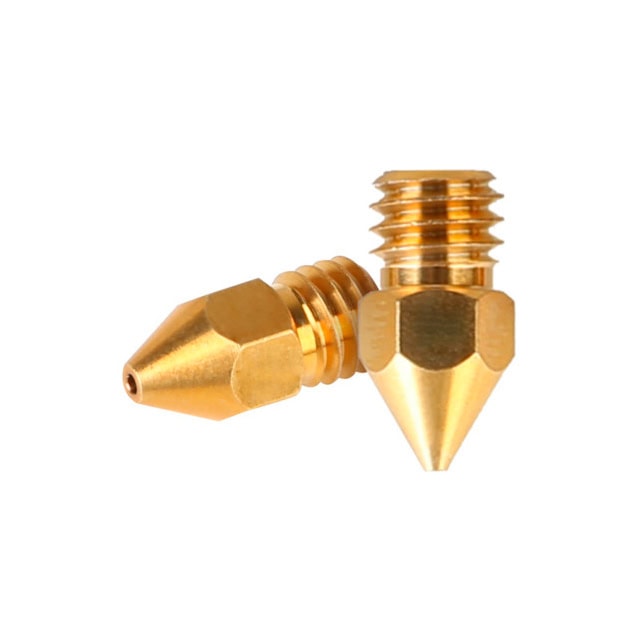 Rincones de latón para impresoras 3D, cabezales de boquilla de alta precisión, componentes de calidad para impresión 3D en plástico y filamentos.