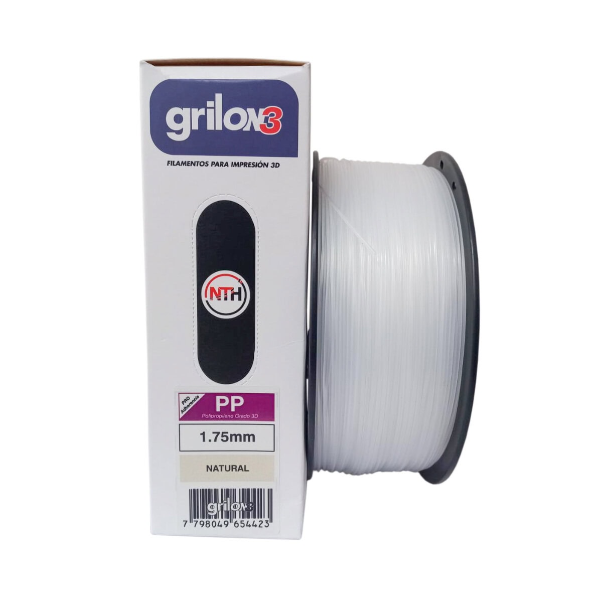 Filamentos para impresión 3D de plástico PP, grilox 3D, alta calidad y durabilidad para proyectos de modelado y prototipado en plástico.