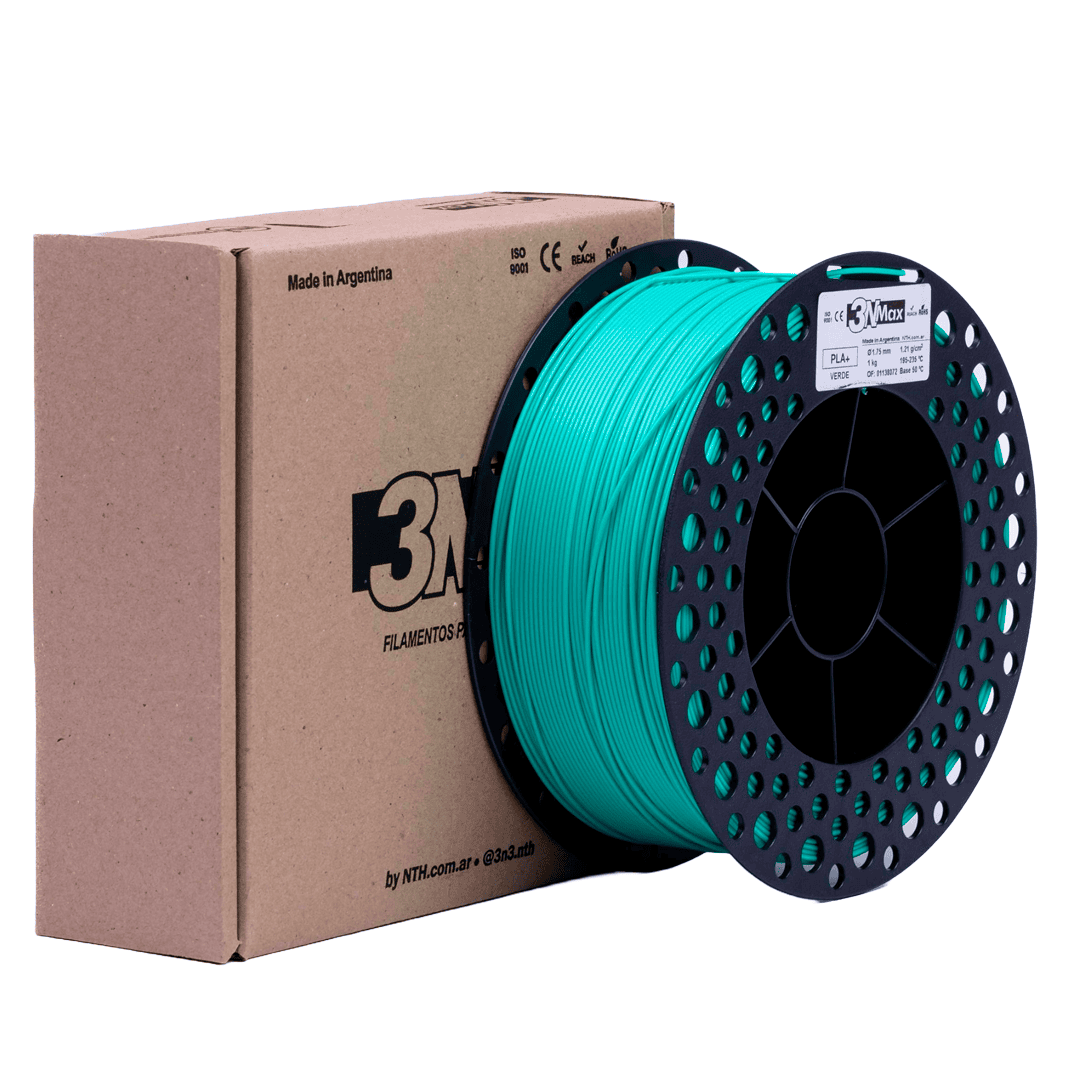 3NMAX PLA + VERDE 1.75MM X 1KG