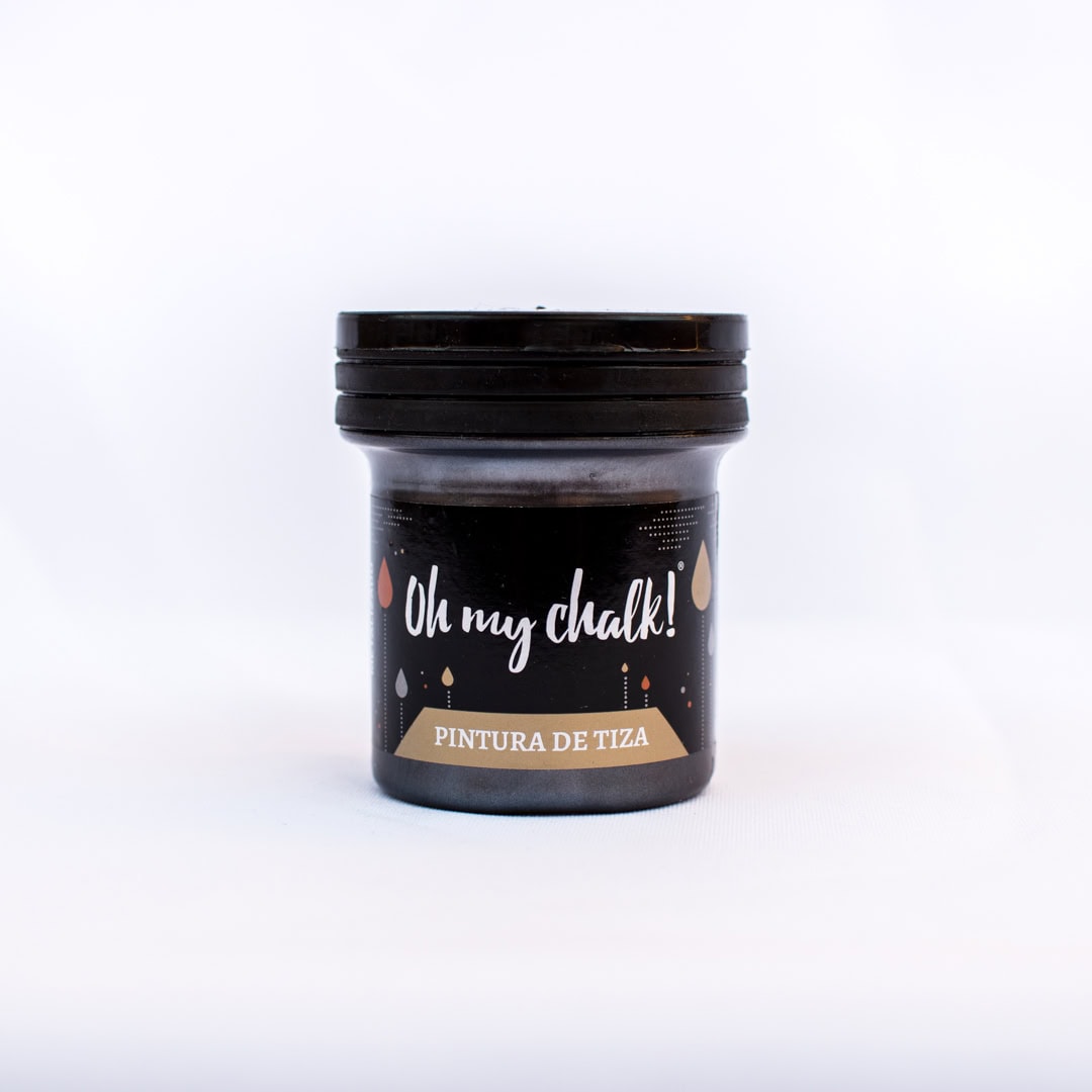 Pintura de tiza en envase de plástico para artesanías y decoraciones, resistente y fácil de usar.