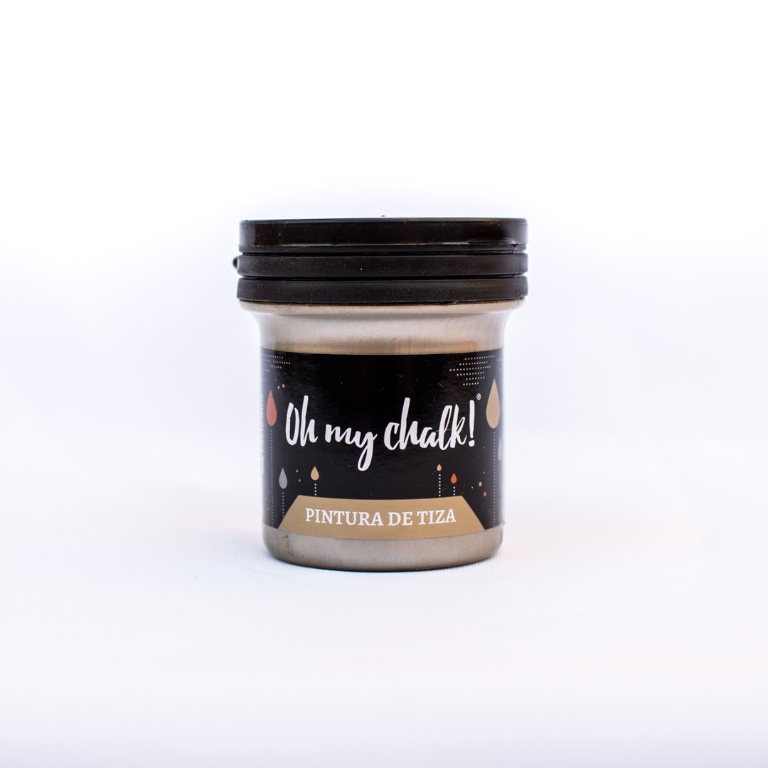 Pintura de tiza negra para decoración y manualidades, ofrece acabado mate y artística, ideal para personalizar muebles y objetos con estilo shabby chic o vintage.