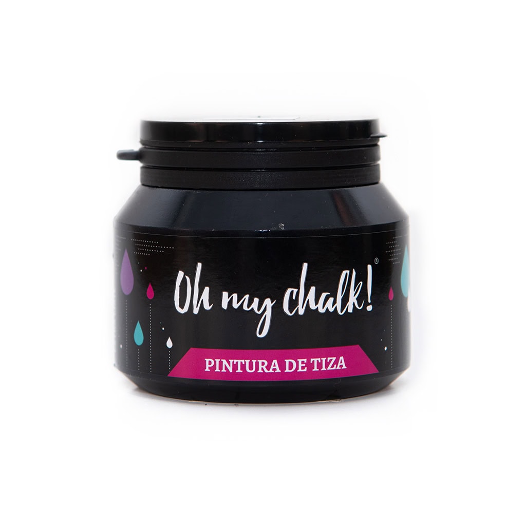 Tinta de tiza en frasco negro para manualidades, ideal para decorar con estilo Chalkboard, disponible en 3DCasaBureu con calidad premium y variedad de colores.