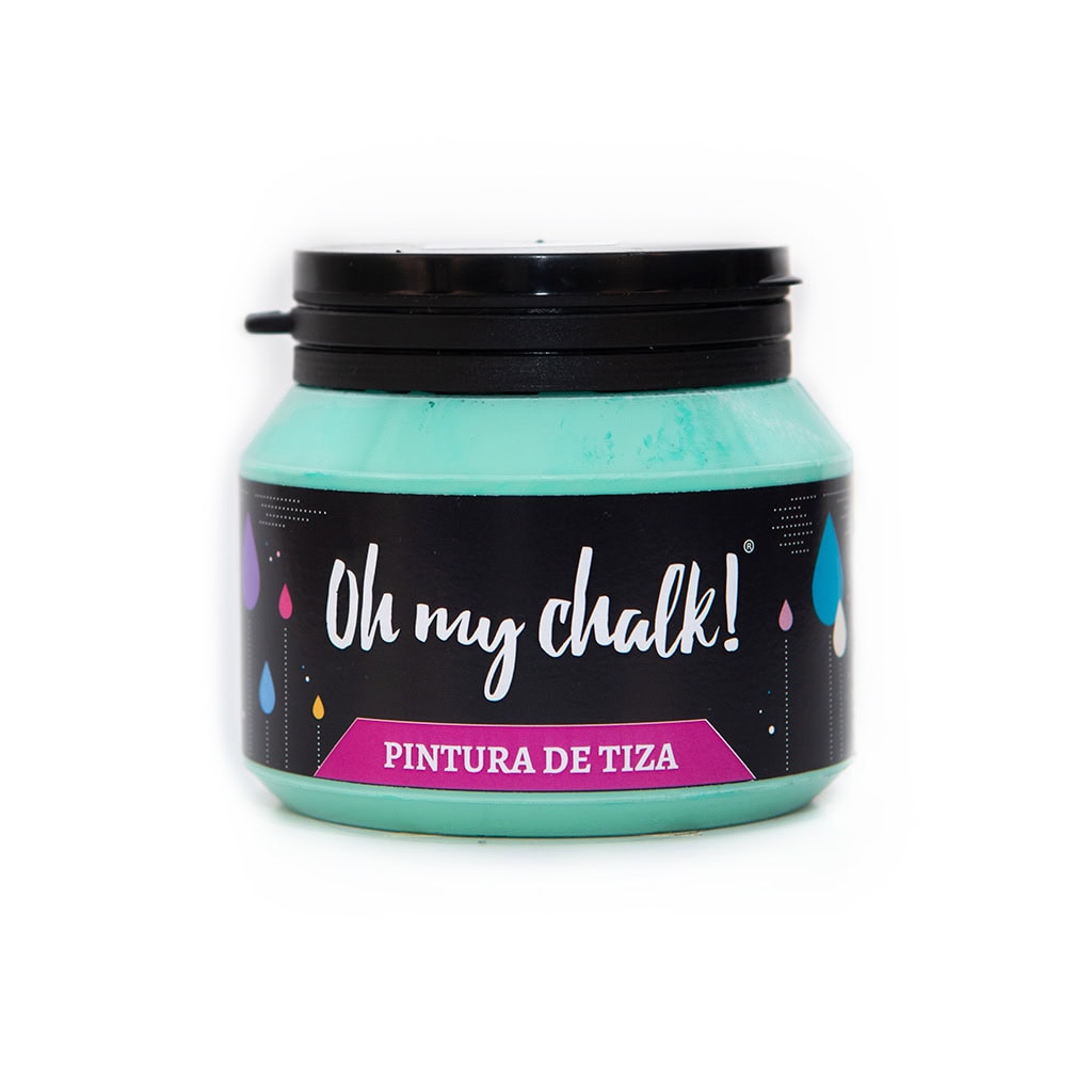 Tarra de pintura de tiza de color turquoise, ideal para proyectos creativos y decoración DIY, con diseño moderno y funcionalidad Durable, perfecta para revitalizar muebles y superficies en hogares y negocios.