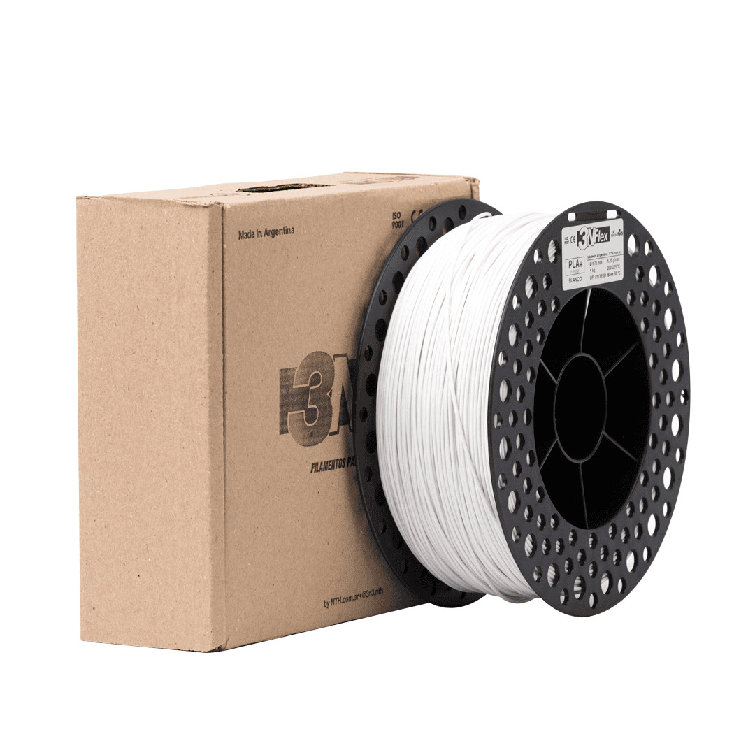 FILAMENTO 3NFLEX PLA+ BLANCO 1.75MM X 1KG