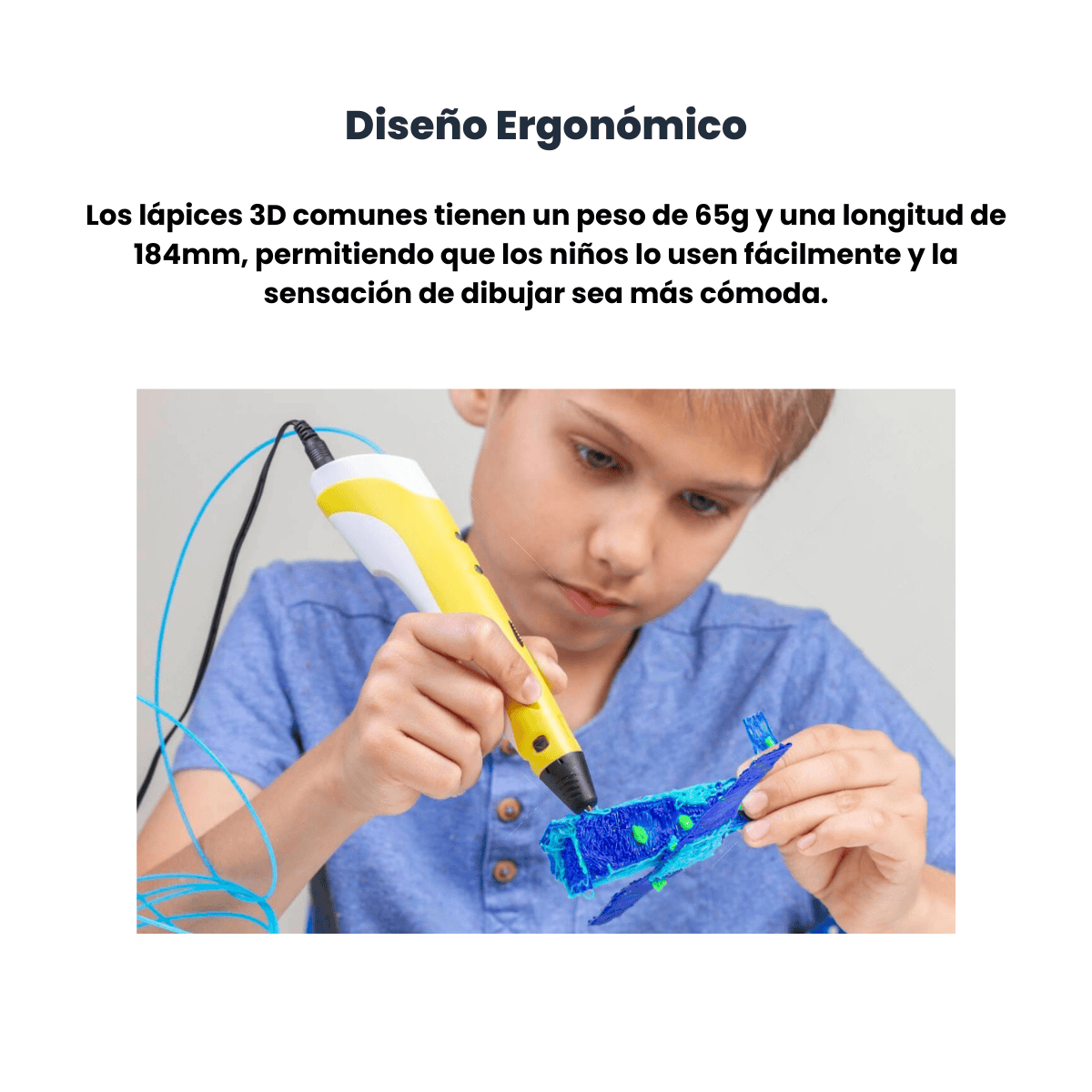 3D Casa Bureu Plásticos, lápices 3D para niños, material escolar ergonómico y seguro, fácil de usar para dibujar y crear modelos 3D con comodidad en el aula o en casa.