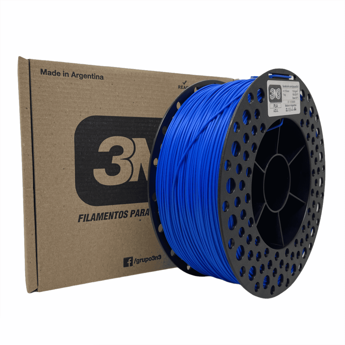 FILAMENTO 3N3 PLA G1 AZUL X 1KG
